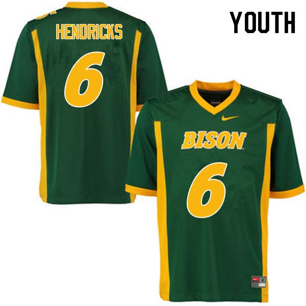 Youth #6 James Hendricks North Dakota State Bison College Football Jerseys Sale-Green - Click Image to Close